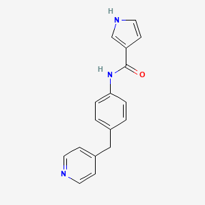 molecular formula C17H15N3O B7173623 N-[4-(pyridin-4-ylmethyl)phenyl]-1H-pyrrole-3-carboxamide 