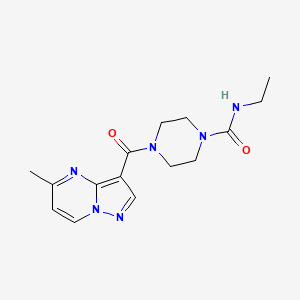 molecular formula C15H20N6O2 B7173637 N-ethyl-4-(5-methylpyrazolo[1,5-a]pyrimidine-3-carbonyl)piperazine-1-carboxamide 