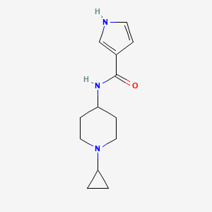 molecular formula C13H19N3O B7173651 N-(1-cyclopropylpiperidin-4-yl)-1H-pyrrole-3-carboxamide 
