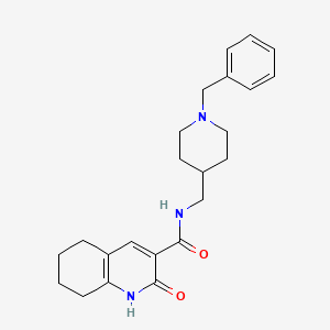 molecular formula C23H29N3O2 B7173663 N-[(1-benzylpiperidin-4-yl)methyl]-2-oxo-5,6,7,8-tetrahydro-1H-quinoline-3-carboxamide 