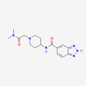 molecular formula C16H22N6O2 B7173701 N-[1-[2-(dimethylamino)-2-oxoethyl]piperidin-4-yl]-2H-benzotriazole-5-carboxamide 