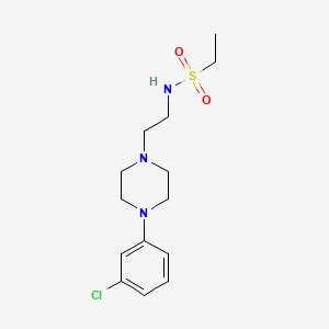 molecular formula C14H22ClN3O2S B7173740 N-[2-[4-(3-chlorophenyl)piperazin-1-yl]ethyl]ethanesulfonamide 