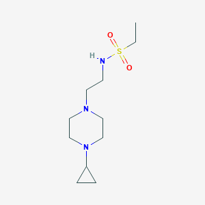molecular formula C11H23N3O2S B7173766 N-[2-(4-cyclopropylpiperazin-1-yl)ethyl]ethanesulfonamide 
