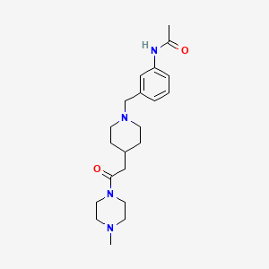 molecular formula C21H32N4O2 B7174094 N-[3-[[4-[2-(4-methylpiperazin-1-yl)-2-oxoethyl]piperidin-1-yl]methyl]phenyl]acetamide 