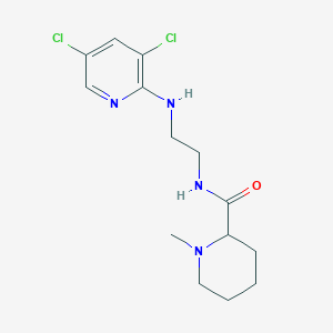 molecular formula C14H20Cl2N4O B7174150 N-[2-[(3,5-dichloropyridin-2-yl)amino]ethyl]-1-methylpiperidine-2-carboxamide 