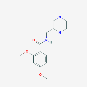 molecular formula C16H25N3O3 B7174166 N-[(1,4-dimethylpiperazin-2-yl)methyl]-2,4-dimethoxybenzamide 