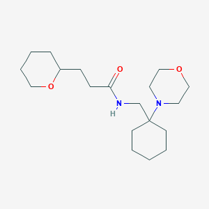 molecular formula C19H34N2O3 B7174358 N-[(1-morpholin-4-ylcyclohexyl)methyl]-3-(oxan-2-yl)propanamide 