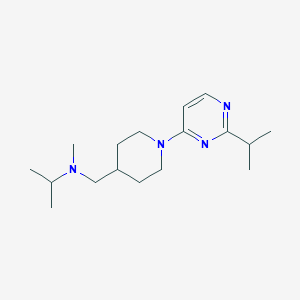 molecular formula C17H30N4 B7174450 N-methyl-N-[[1-(2-propan-2-ylpyrimidin-4-yl)piperidin-4-yl]methyl]propan-2-amine 