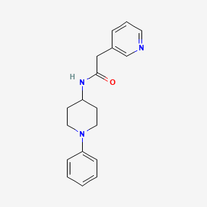 molecular formula C18H21N3O B7174459 N-(1-phenylpiperidin-4-yl)-2-pyridin-3-ylacetamide 