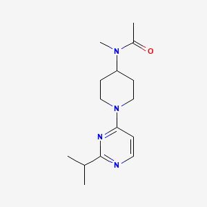 molecular formula C15H24N4O B7174462 N-methyl-N-[1-(2-propan-2-ylpyrimidin-4-yl)piperidin-4-yl]acetamide 