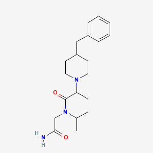 molecular formula C20H31N3O2 B7174577 N-(2-amino-2-oxoethyl)-2-(4-benzylpiperidin-1-yl)-N-propan-2-ylpropanamide 