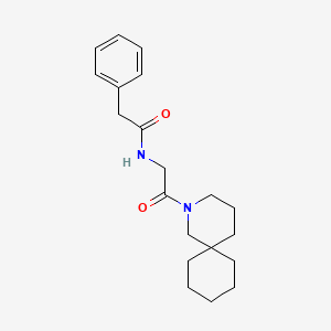 molecular formula C20H28N2O2 B7174918 N-[2-(2-azaspiro[5.5]undecan-2-yl)-2-oxoethyl]-2-phenylacetamide 