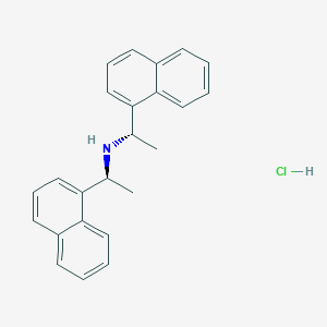 molecular formula C24H24ClN B071750 Bis[(S)-(+)-(1-naphthyl)ethyl]amine hydrochloride CAS No. 171867-34-8
