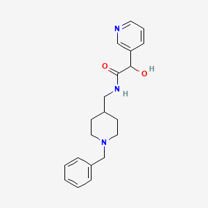 molecular formula C20H25N3O2 B7175154 N-[(1-benzylpiperidin-4-yl)methyl]-2-hydroxy-2-pyridin-3-ylacetamide 