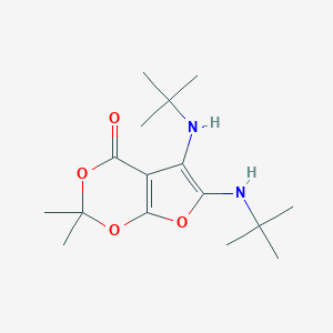 4H-Furo[2,3-d]-1,3-dioxin-4-one,  5,6-bis[(1,1-dimethylethyl)amino]-2,2-dimethyl-