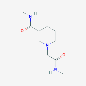 molecular formula C10H19N3O2 B7175225 N-methyl-1-[2-(methylamino)-2-oxoethyl]piperidine-3-carboxamide 