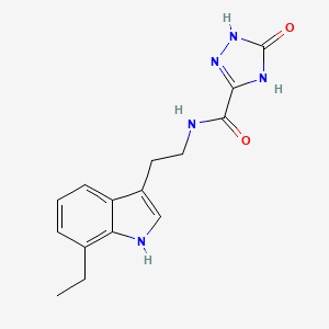 molecular formula C15H17N5O2 B7175235 N-[2-(7-ethyl-1H-indol-3-yl)ethyl]-5-oxo-1,4-dihydro-1,2,4-triazole-3-carboxamide 