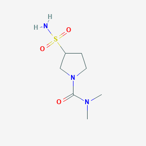 molecular formula C7H15N3O3S B7175548 N,N-dimethyl-3-sulfamoylpyrrolidine-1-carboxamide 