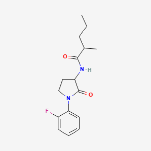 molecular formula C16H21FN2O2 B7175634 N-[1-(2-fluorophenyl)-2-oxopyrrolidin-3-yl]-2-methylpentanamide 