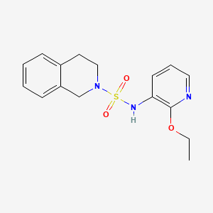 molecular formula C16H19N3O3S B7175656 N-(2-ethoxypyridin-3-yl)-3,4-dihydro-1H-isoquinoline-2-sulfonamide 