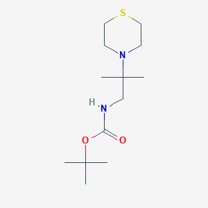 molecular formula C13H26N2O2S B7175753 tert-butyl N-(2-methyl-2-thiomorpholin-4-ylpropyl)carbamate 