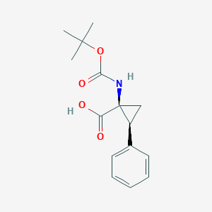 (1S,2S)-1-((tert-Butoxycarbonyl)amino)-2-phenylcyclopropanecarboxylic acid