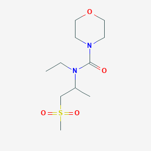 molecular formula C11H22N2O4S B7176057 N-ethyl-N-(1-methylsulfonylpropan-2-yl)morpholine-4-carboxamide 