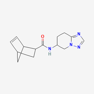 molecular formula C14H18N4O B7176077 N-(5,6,7,8-tetrahydro-[1,2,4]triazolo[1,5-a]pyridin-6-yl)bicyclo[2.2.1]hept-5-ene-2-carboxamide 