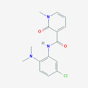 molecular formula C15H16ClN3O2 B7176094 N-[5-chloro-2-(dimethylamino)phenyl]-1-methyl-2-oxopyridine-3-carboxamide 