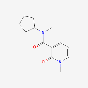 molecular formula C13H18N2O2 B7176104 N-cyclopentyl-N,1-dimethyl-2-oxopyridine-3-carboxamide 
