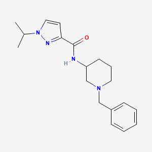 molecular formula C19H26N4O B7176201 N-(1-benzylpiperidin-3-yl)-1-propan-2-ylpyrazole-3-carboxamide 
