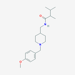 molecular formula C20H32N2O2 B7176226 N-[[1-[(4-methoxyphenyl)methyl]piperidin-4-yl]methyl]-2,3-dimethylbutanamide 