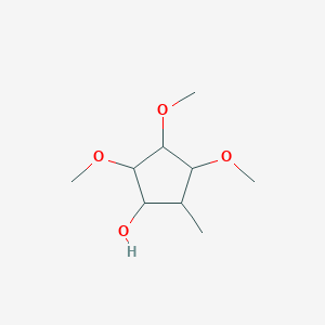molecular formula C9H18O4 B071763 2,3,4-Trimethoxy-5-methylcyclopentan-1-ol CAS No. 182195-76-2