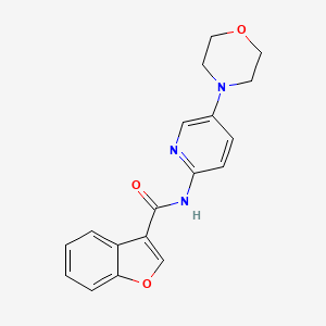 molecular formula C18H17N3O3 B7176351 N-(5-morpholin-4-ylpyridin-2-yl)-1-benzofuran-3-carboxamide 