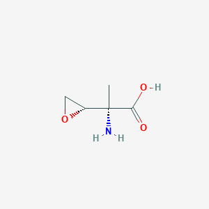 molecular formula C5H9NO3 B071764 Oxiraneacetic acid, alpha-amino-alpha-methyl-, (R*,R*)-(9CI) CAS No. 166318-69-0