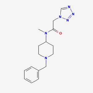 molecular formula C16H22N6O B7176409 N-(1-benzylpiperidin-4-yl)-N-methyl-2-(tetrazol-1-yl)acetamide 