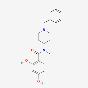 molecular formula C20H24N2O3 B7176416 N-(1-benzylpiperidin-4-yl)-2,4-dihydroxy-N-methylbenzamide 