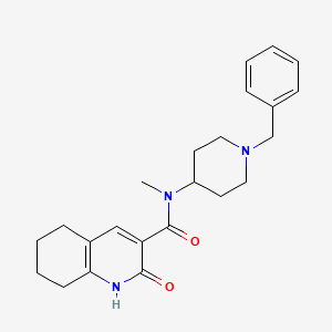molecular formula C23H29N3O2 B7176429 N-(1-benzylpiperidin-4-yl)-N-methyl-2-oxo-5,6,7,8-tetrahydro-1H-quinoline-3-carboxamide 