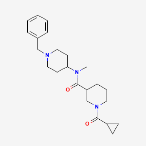 molecular formula C23H33N3O2 B7176444 N-(1-benzylpiperidin-4-yl)-1-(cyclopropanecarbonyl)-N-methylpiperidine-3-carboxamide 