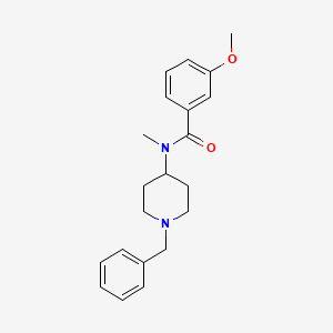 molecular formula C21H26N2O2 B7176460 N-(1-benzylpiperidin-4-yl)-3-methoxy-N-methylbenzamide 