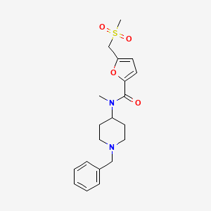 molecular formula C20H26N2O4S B7176467 N-(1-benzylpiperidin-4-yl)-N-methyl-5-(methylsulfonylmethyl)furan-2-carboxamide 