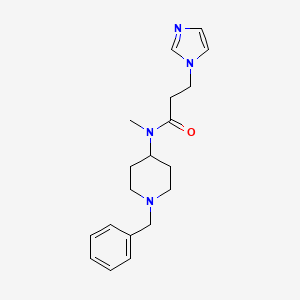 molecular formula C19H26N4O B7176469 N-(1-benzylpiperidin-4-yl)-3-imidazol-1-yl-N-methylpropanamide 