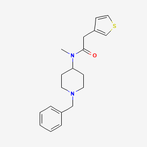 molecular formula C19H24N2OS B7176489 N-(1-benzylpiperidin-4-yl)-N-methyl-2-thiophen-3-ylacetamide 