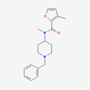 molecular formula C19H24N2O2 B7176517 N-(1-benzylpiperidin-4-yl)-N,3-dimethylfuran-2-carboxamide 