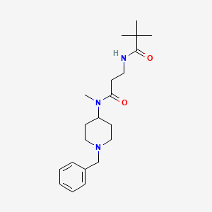 molecular formula C21H33N3O2 B7176523 N-[3-[(1-benzylpiperidin-4-yl)-methylamino]-3-oxopropyl]-2,2-dimethylpropanamide 