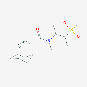 molecular formula C17H29NO3S B7176638 N-methyl-N-(3-methylsulfonylbutan-2-yl)adamantane-2-carboxamide 