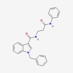molecular formula C25H23N3O2 B7176690 N-(3-anilino-3-oxopropyl)-1-benzylindole-3-carboxamide 