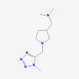 molecular formula C10H20N6 B7176749 N,N-dimethyl-1-[1-[(1-methyltetrazol-5-yl)methyl]pyrrolidin-3-yl]methanamine 