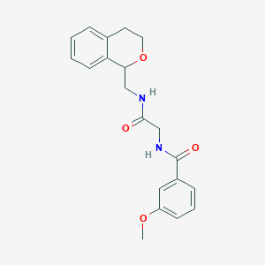 molecular formula C20H22N2O4 B7176753 N-[2-(3,4-dihydro-1H-isochromen-1-ylmethylamino)-2-oxoethyl]-3-methoxybenzamide 