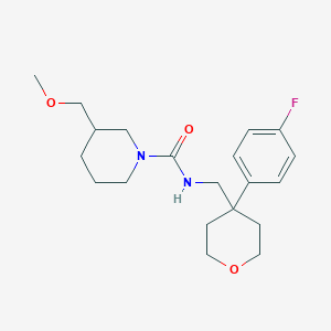 molecular formula C20H29FN2O3 B7176776 N-[[4-(4-fluorophenyl)oxan-4-yl]methyl]-3-(methoxymethyl)piperidine-1-carboxamide 